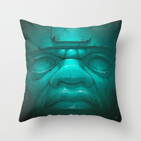 Olmeca III. Throw Pillow
