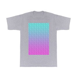 Blue and pink geometric background T Shirt