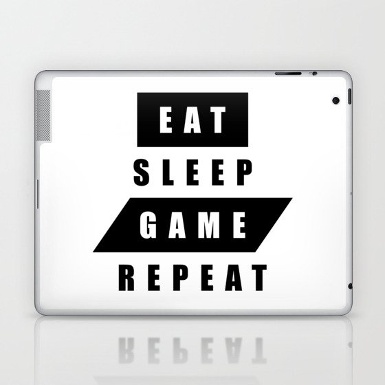 Eat, sleep, game, repeat Laptop & iPad Skin