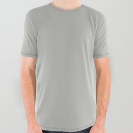 Pale Gray Grey Solid Color Pairs PPG Half Dome PPG0994-3 - All One Single Shade Hue Colour All Over Graphic Tee
