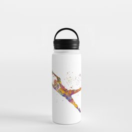 American football player in watercolor Water Bottle