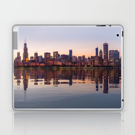 Panorama of the City skyline of Chicago Laptop & iPad Skin