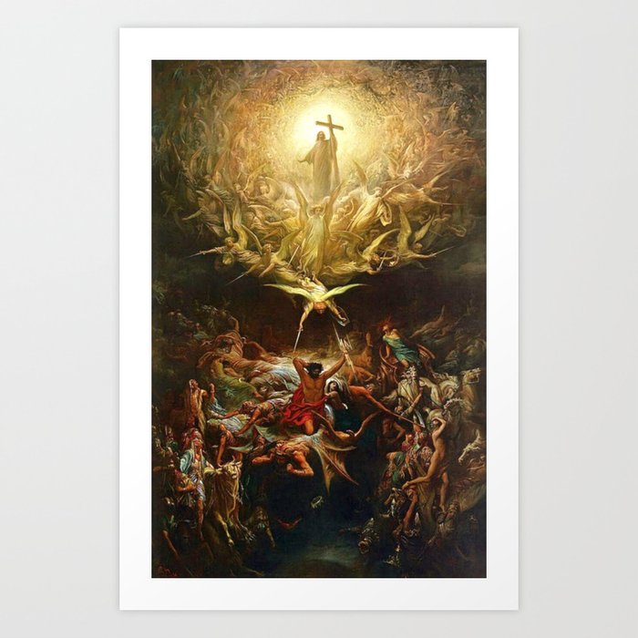 The Triumph Of Christianity Over Paganism Gustave Dore Art Print