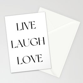 Live laugh love  Stationery Card