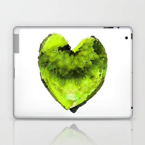 Big Green Heart Art by Sharon Cummings Laptop & iPad Skin