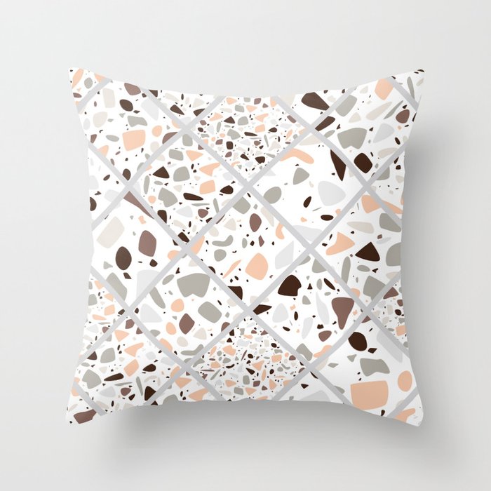 Terrazzo 017 Throw Pillow