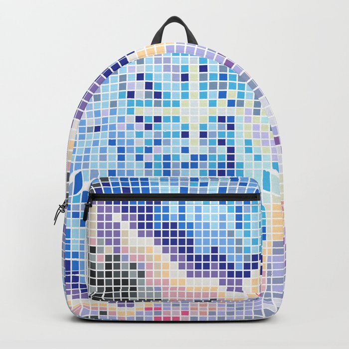 Pixelated Nebula Blue Backpack