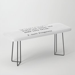 There Are All Types Of Love In This World, F. Scott Fitzgerald Quote Bench