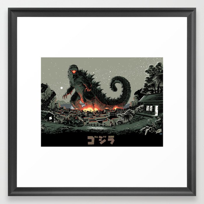 Godzilla - Gray Edition Framed Art Print