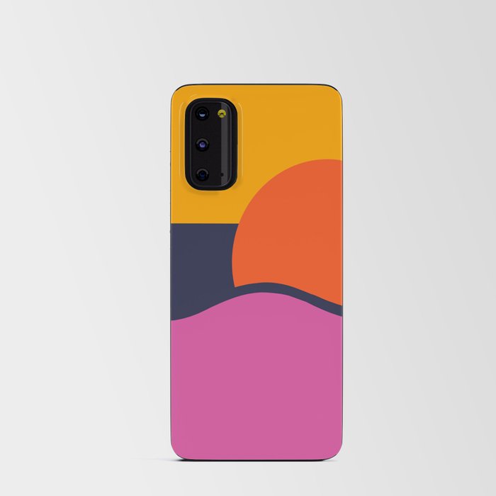Colorful Sunset Minimalistic Art Print Design Android Card Case