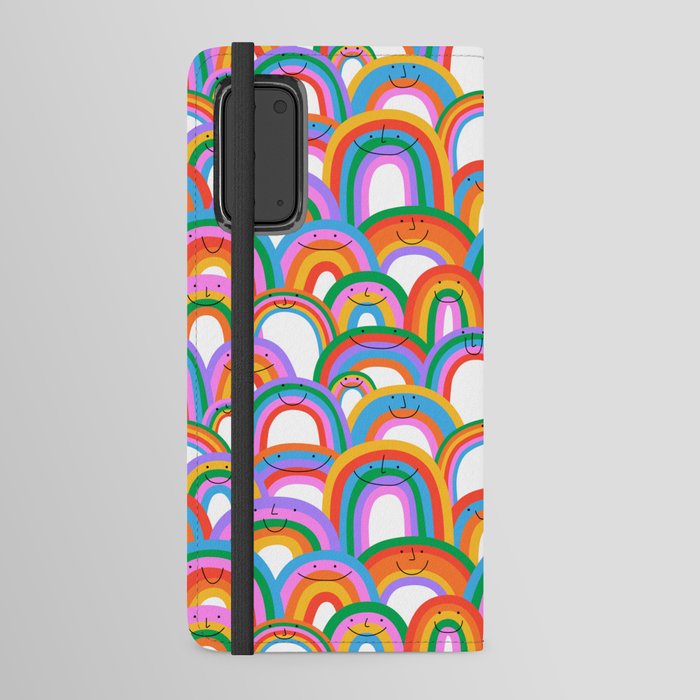 Diverse colorful rainbow seamless pattern illustration Android Wallet Case