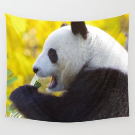 China Photography - Panda Eating Plants Under A Tree Wall Tapestry