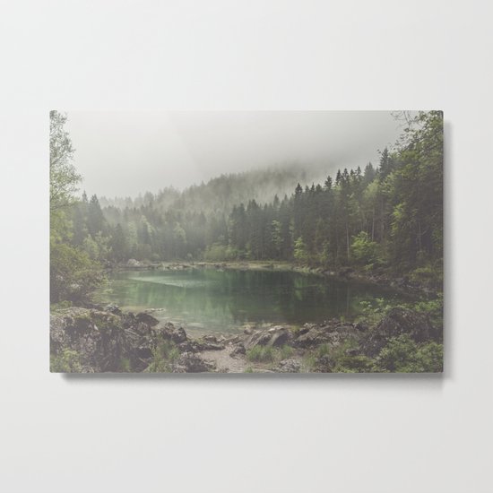 green Metal Print