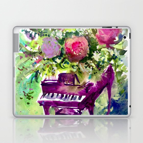 Floral Piano Laptop & iPad Skin