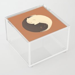 Hidden cat 9 autumn yin yang Acrylic Box