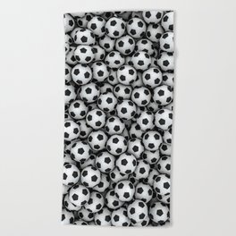 Soccer balls Beach Towel