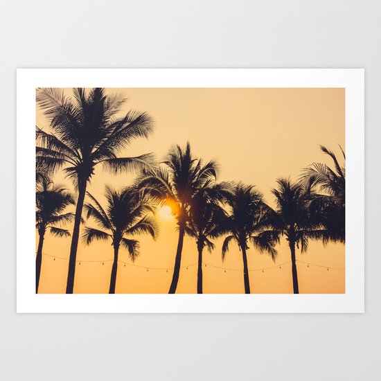 Good Vibes #society6 #palm trees Art Print