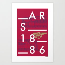 Emirates - Arsenal - Typoline Stadiums Art Print