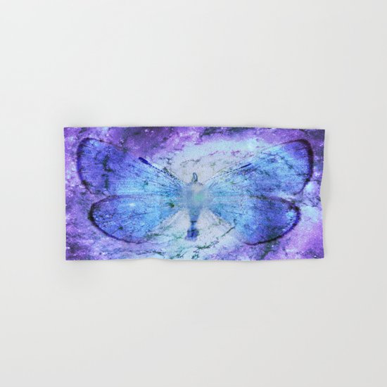 Celestial Butterfly Violet Blue Hand & Bath Towel