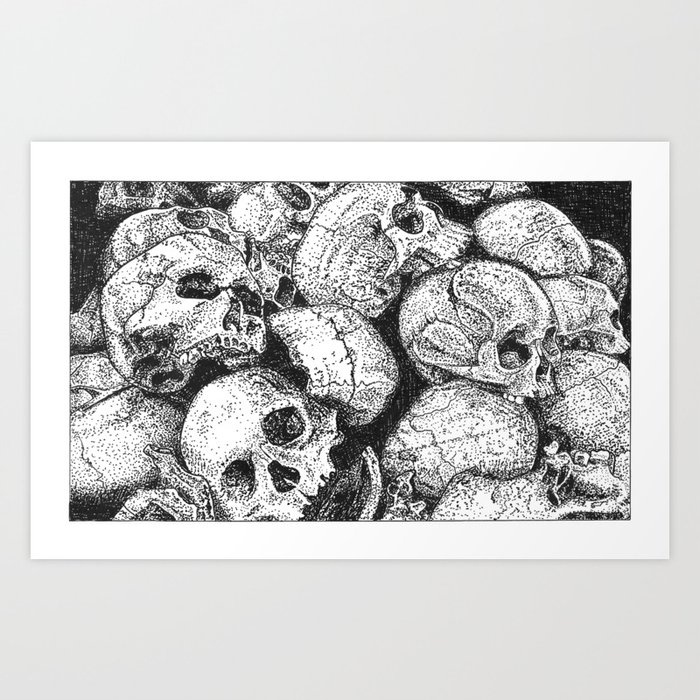 Pile o' Skullies Art Print