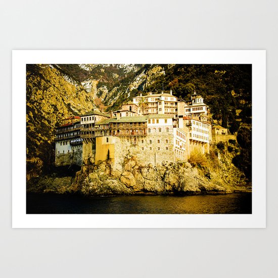 Grigoriou Monastery, Mount Athos, Greece Art Print