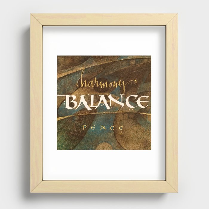Harmony Balance Peace Recessed Framed Print