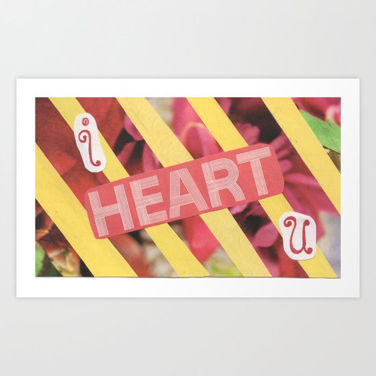 I Heart U. Art Print