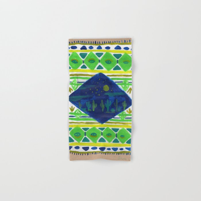 Patterned Desert Rug Hand Bath Towel By Amandalaurelatkins