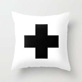 Swiss Cross Scandinavian Plus Sign Nordic Art Design Home Decor Throw Pillow