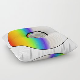Blank CD Disc With Rainbow Floor Pillow