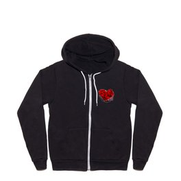 My Heart (all bloody, with like blood and stuff) Full Zip Hoodie