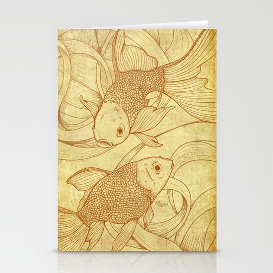 Vintage Goldfishes Stationery Cards