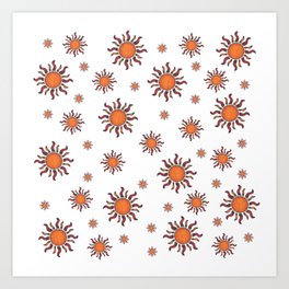Many Suns Art Print | Gold, Prints, Phonesskins, Mugs, Graphicdesign, Techskins, Showercurtains, Notebooks, Totes, Pillows 