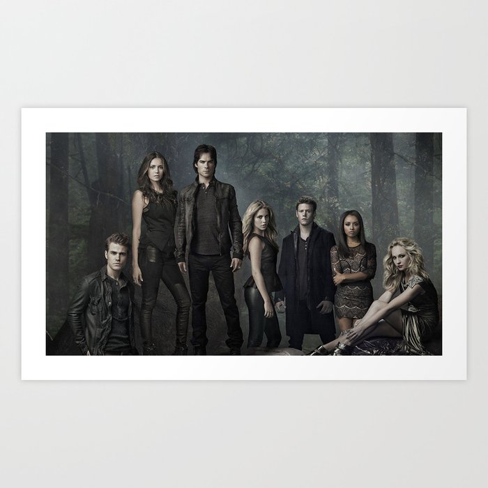 The Vampire Diaries Cast Art Print