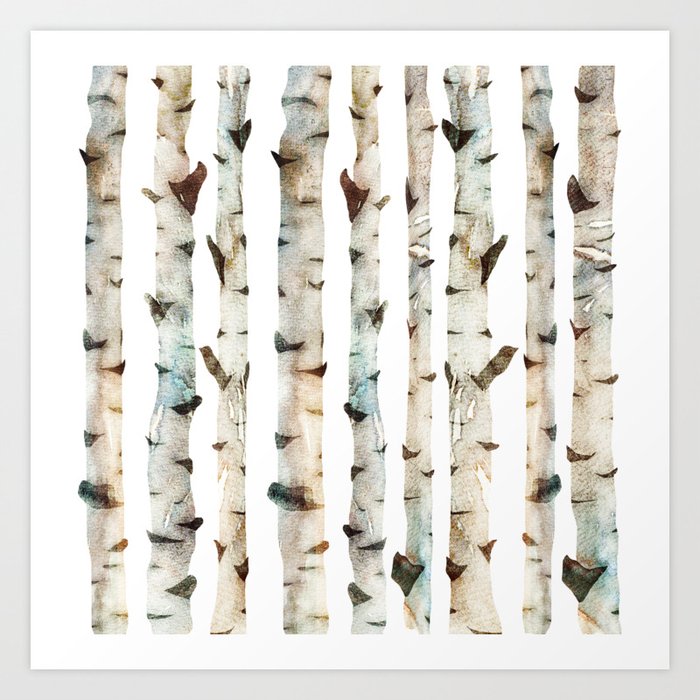 Birch Tree Forest Art Print By Rodrigomffonseca Society6