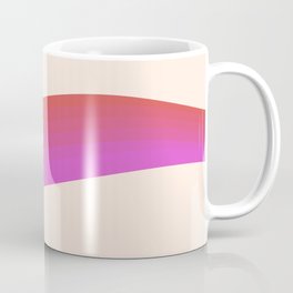 Paty - Pink Colourful Wavy Retro Stripes Art Design Mug