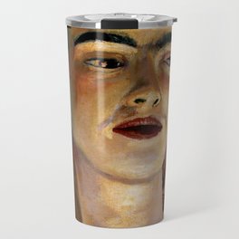 Portrait of Frida the Dove Travel Mug
