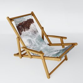 Blue Waves And Red Rocks Ocean Sea Sling Chair