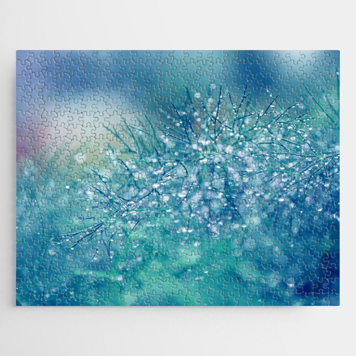 Garden Whispers Blue Jigsaw Puzzle