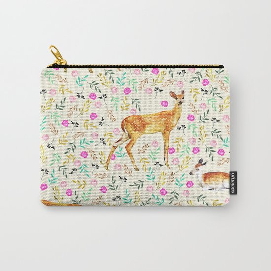 Deers #society6 #illustration #christmas Carry-All Pouch
