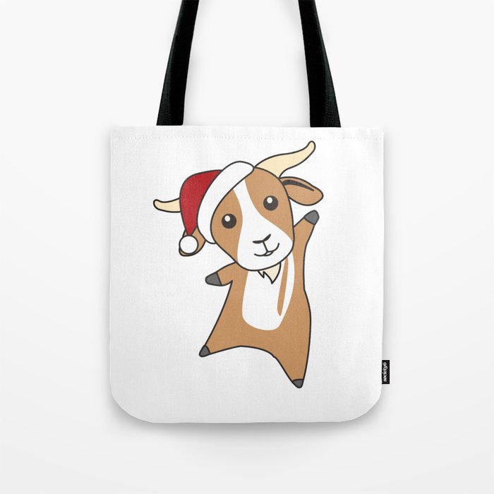 Goat Christmas Goats Winter Animals Tote Bag