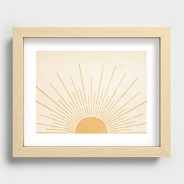 Boho Sun no. 5 Yellow Recessed Framed Print