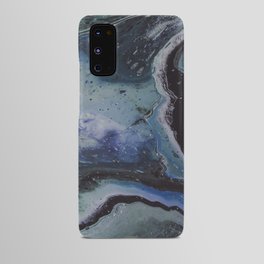 Blue Green Modern Art Abstract Marble Painting Android Case