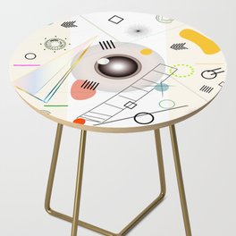 Abstract Geometric Composition Side Table