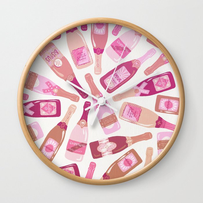 French Champagne Collection – Pink Wall Clock