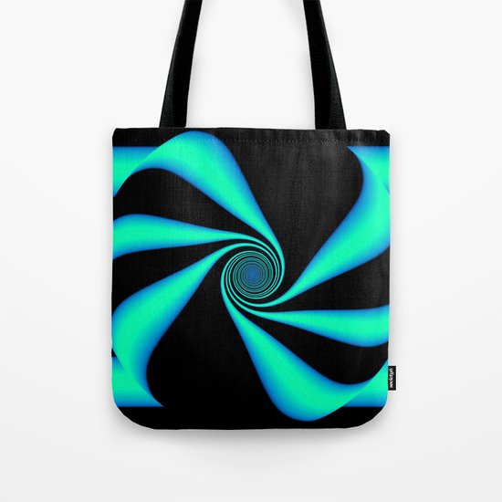 Abstract. Turquoise+Black. Tote Bag