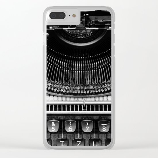 Typewriter Clear iPhone Case