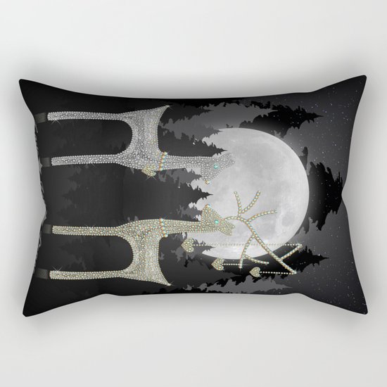Love Joy Peace (Happy Holi-deer Sparkle) Rectangular Pillow