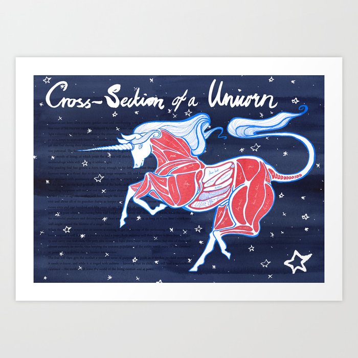 Cross-Section of a Unicorn Art Print