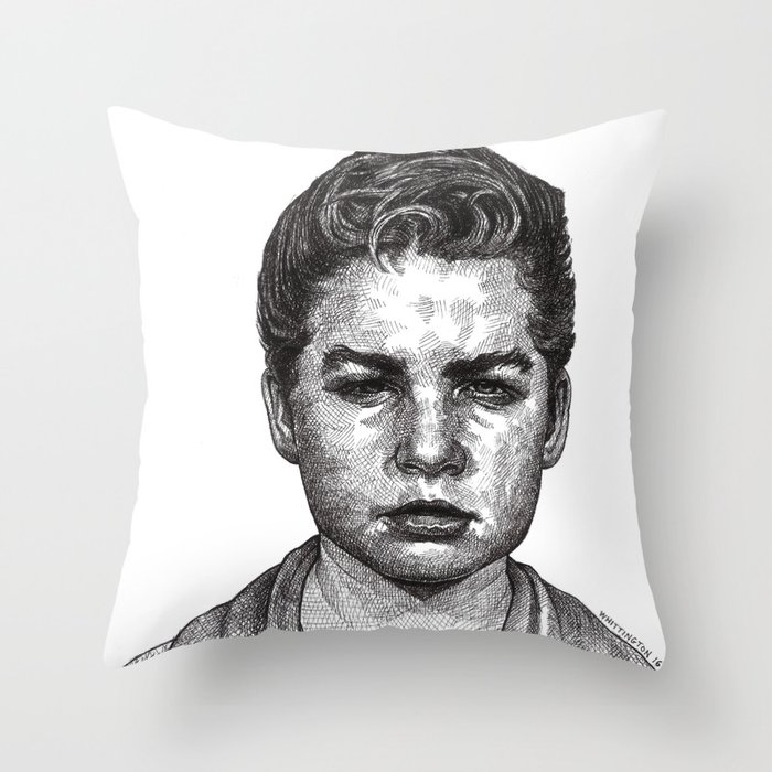 Little Jimmy Finkle Leader of the Gumball Gang Throw Pillow